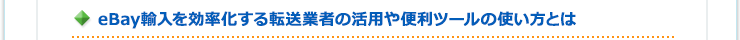 eBay輸入を効率化する転送業者の活用や便利ツールの使い方とは