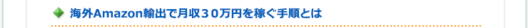 海外Amazon輸出で月収３０万円を稼ぐ手順とは